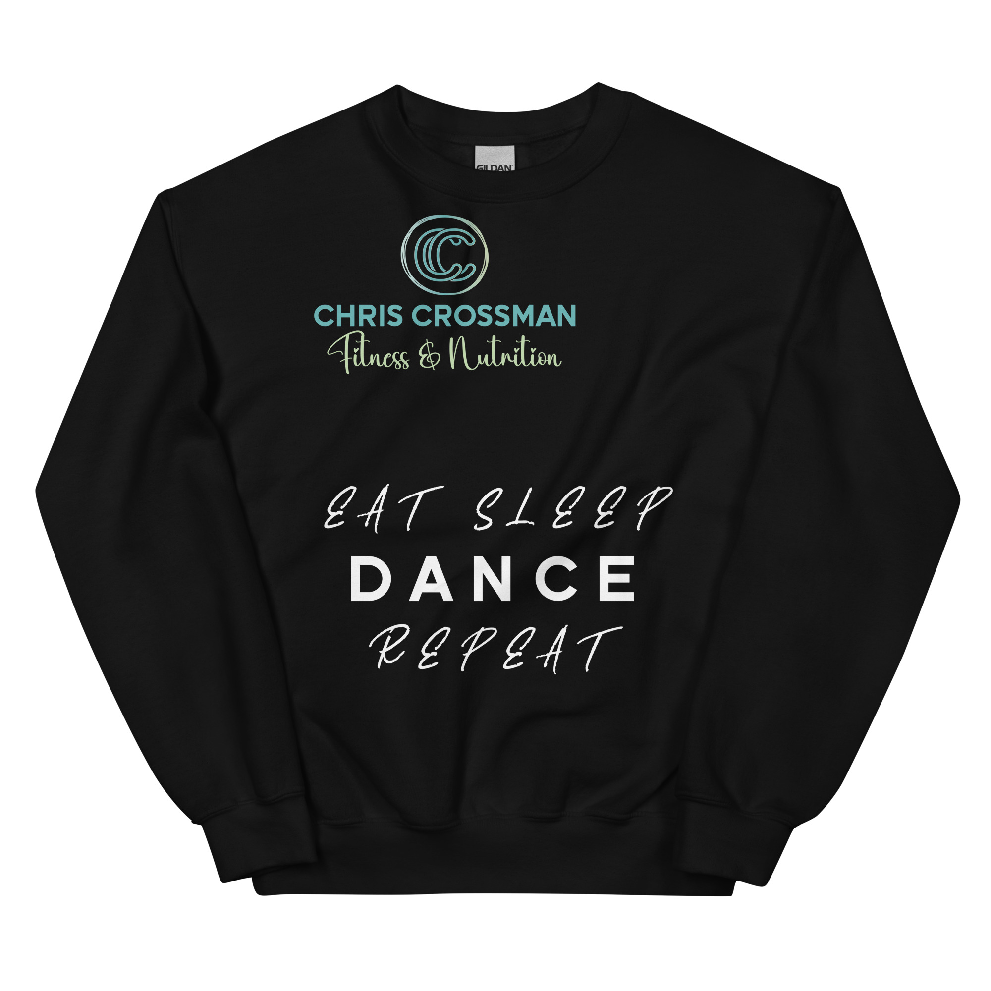 Unisex Sweatshirt Eat Sleep Dance Repeat White