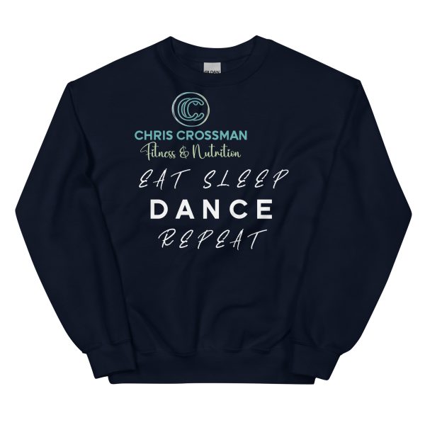 Unisex Sweatshirt Eat Sleep Dance Repeat White
