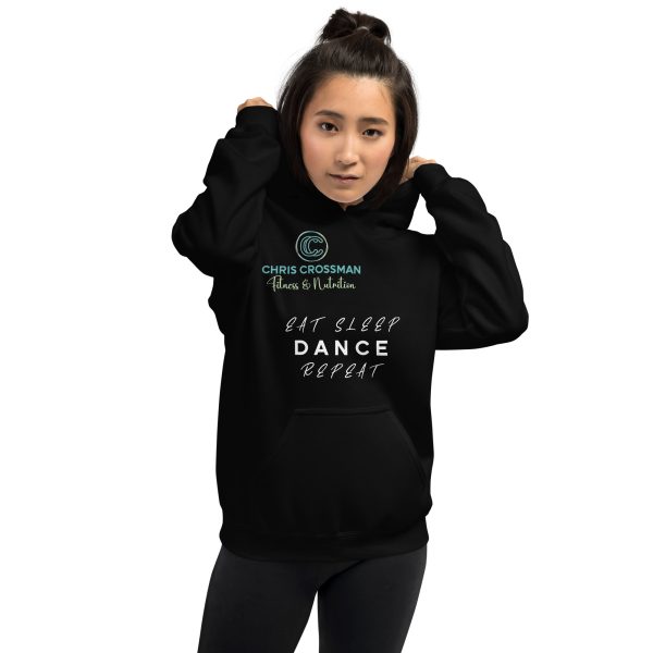 Unisex Hoodie Eat Sleep Dance Repeat White